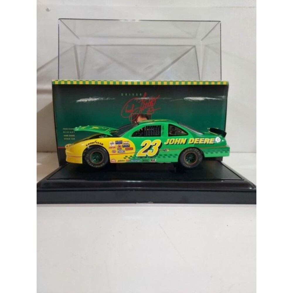 Ertl 1:18 Die Cast 1996 John Deere 23 Pontiac Grand Prix NASCAR Stock Car w/Case
